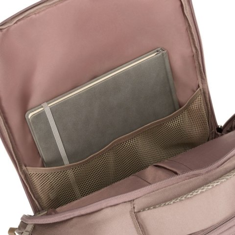Beżowy plecak podróżny wykonany z cordury z portem USB - Peterson