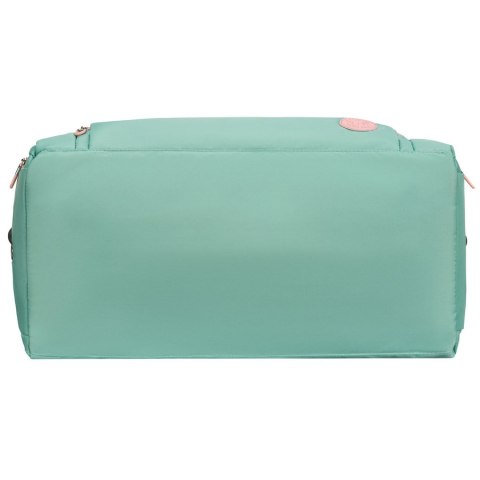 Miętowo-różowa, weekendowa torba podróżna z komorą termiczną na obuwie - Peterson