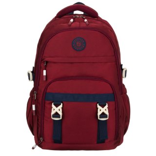 Plecak szkolny Peterson bordowy – pojemny, wodoodporny, z przegrodą na laptopa