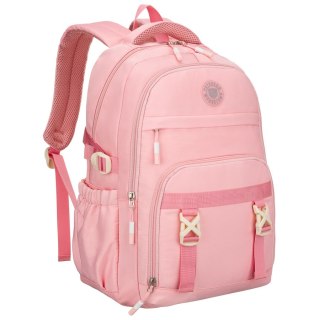 Plecak szkolny Peterson różowy – modny, pojemny, wodoodporny, z przegrodą na laptopa