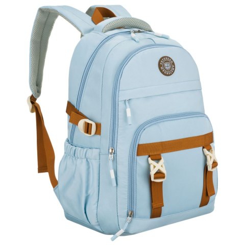 Błękitny plecak szkolny Peterson z przegrodą na laptopa