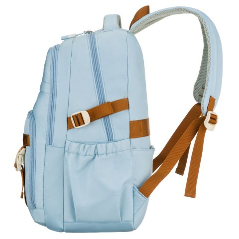 Modny plecak szkolny w kolorze błękitnym