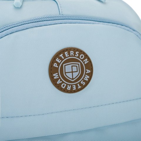 Plecak szkolny błękitny z kieszeniami i paskami kompresyjnymi