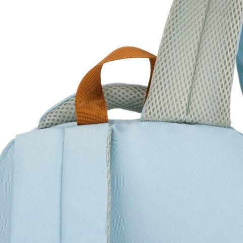 Plecak szkolny błękitny z kieszeniami i paskami kompresyjnymi