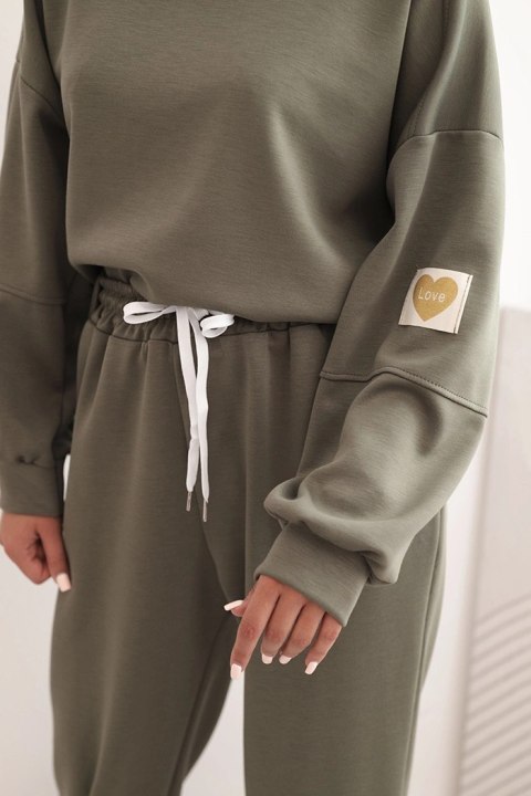 Wygodny komplet damski L–XXL w odcieniu khaki