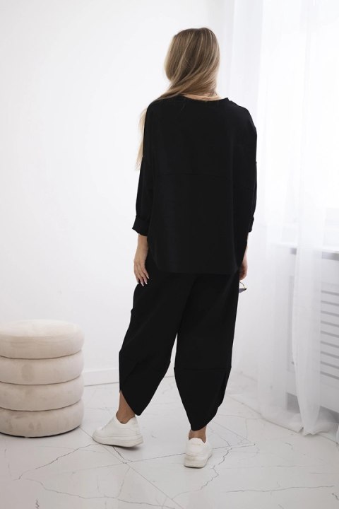 Komplet Punto Milano Winter bluza + spodnie czarny