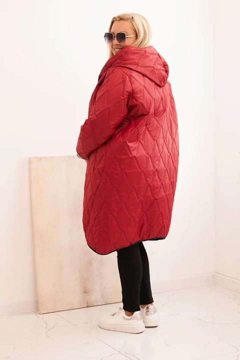 kurtka jesienno-zimowa bordowa XL–4XL