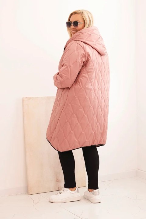 modna kurtka plus size z mankietami w paski