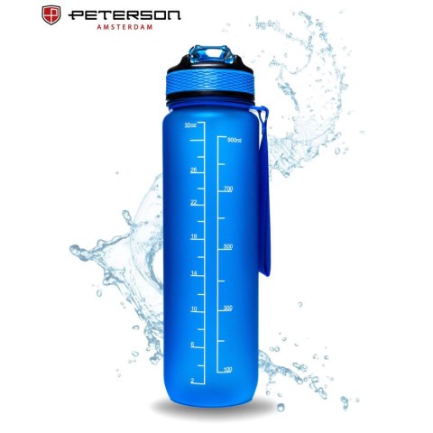 Niebieski bidon o pojemności 1000ml wykonany z tritanu - Peterson