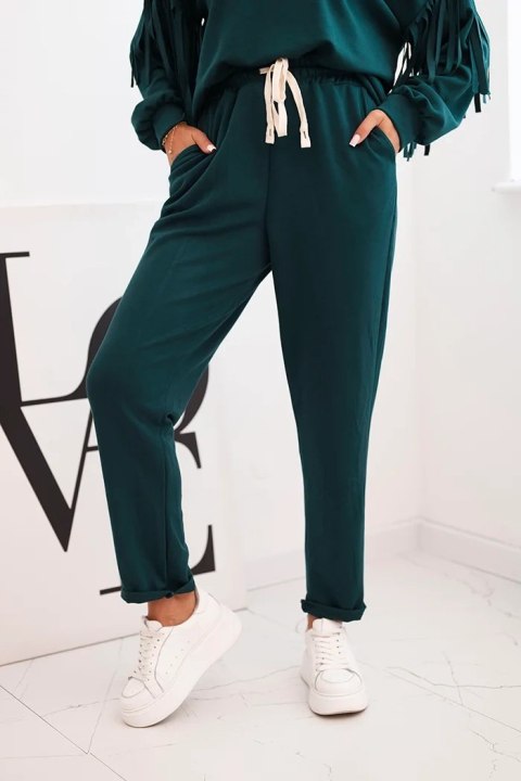 Komplet damski morski z frędzlami oversize elegancki włoski – Stylowy Wieszak