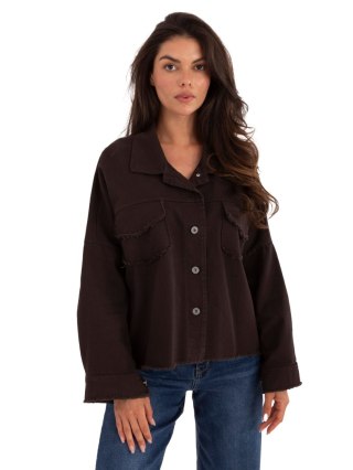 Koszula IT-KS-FL5779.87 ciemny brązowy