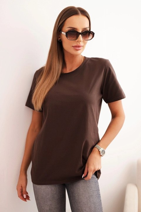 uniwersalna bluzka damska basic brązowa – casual look