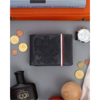 Patriotyczny portfel męski skórzany z orłem i ochroną RFID – duży, pojemny