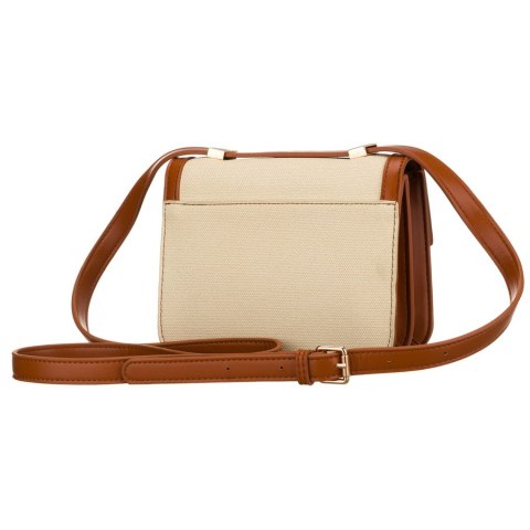 stylowa torebka damska listonoszka ecru brązowa crossbody
