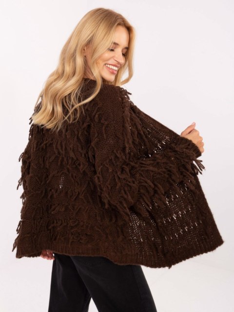 Sweter MI-SW-1308.21 brązowy
