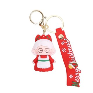 Brelok świąteczny Pani Mikołajowa BRL213 – uroczy dodatek do kluczy i torebki Merry Christmas