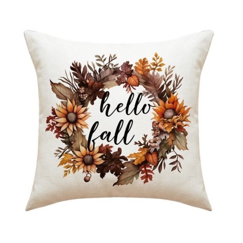 Poszewka na poduszkę 45x45cm piękny druk Jesień BOHO POD101