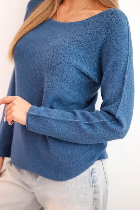 włoski sweterek damski jeansowy Stylowy Wieszak
