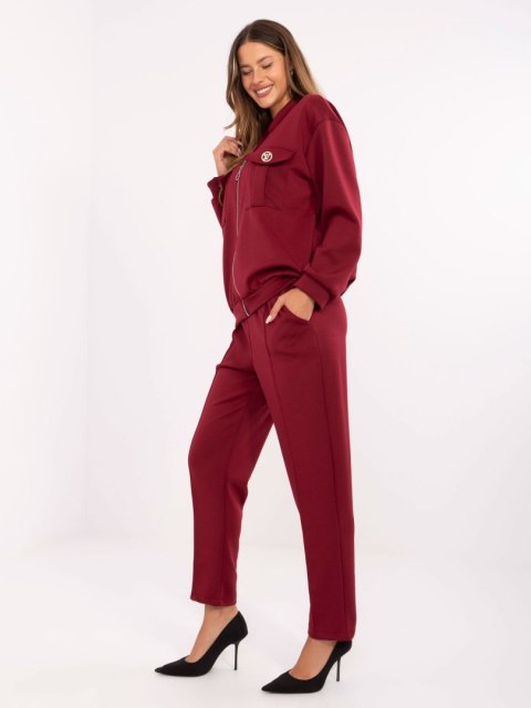 Wygodny komplet damski casual bordowy ADELA – Stylowy Wieszak
