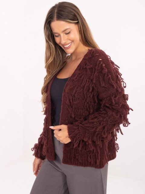 Sweter MI-SW-1308.21 bordowy