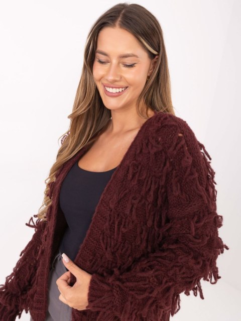 Sweter MI-SW-1308.21 bordowy