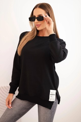 Bluza damska oversize z długim rękawem czarna