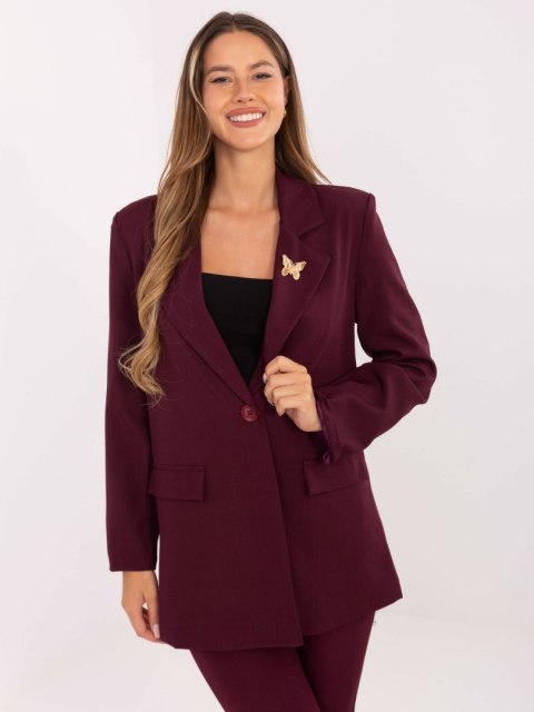 Marynarka IT-MA-FL8315.85 bordowy S