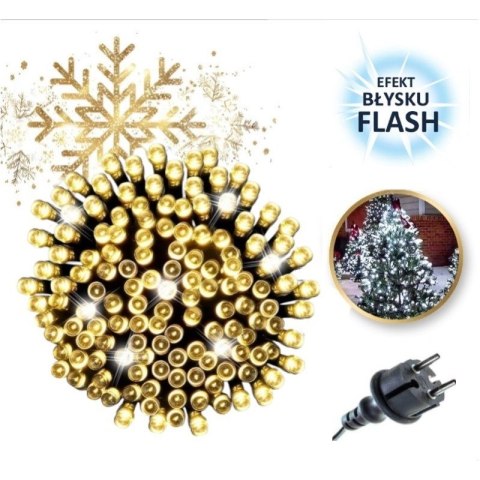 Lampki LED świąteczne 1000 sztuk ciepły biały z efektem flash – dekoracja choinki