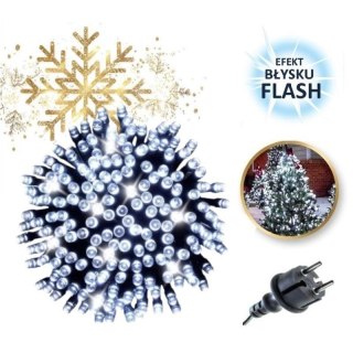 Lampki choinkowe LED 200 – zimny biały + biały flash, 15 m