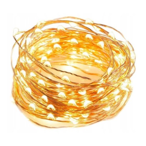 Lampki LED na srebrnym druciku 200 diod – zestaw z pilotem