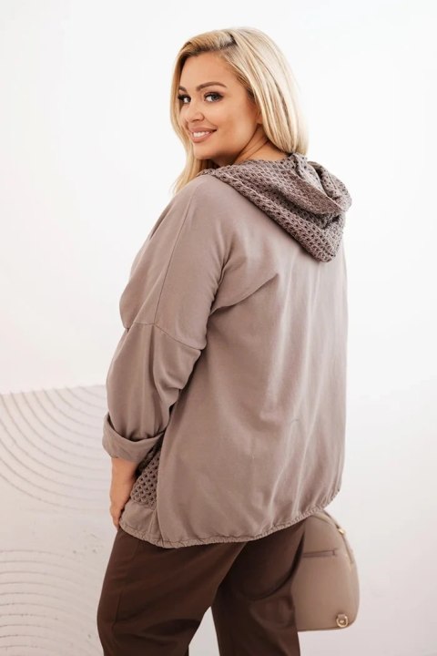 Bluza damska Plus Size bawełniana oversize z długim rękawem fango