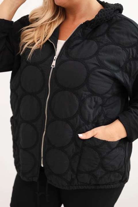 bluza damska casualowa czarna plus size