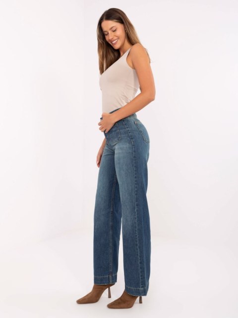 Spodnie D80018BB62456D285 ciemny niebieski XS