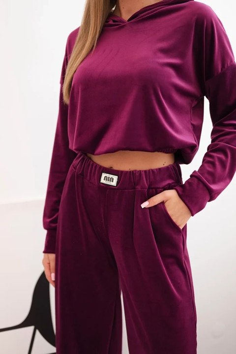 modny komplet damski welurowy casual glamour