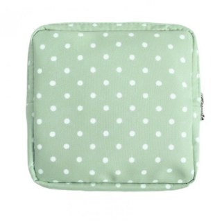 Organizer na wkładki higieniczne 13x13 cm – saszetka do torebki w groszki