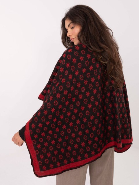 Poncho AT-PN-7661.89 czarno-czerwony