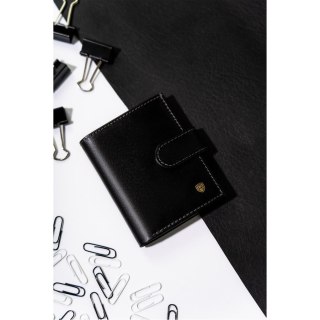 Eleganckie etui na dokumenty w czarnym kolorze wykonane ze skóry naturalnej - Rovicky