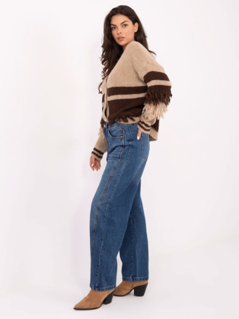 Spodnie D80030BI62569M318 niebieski L