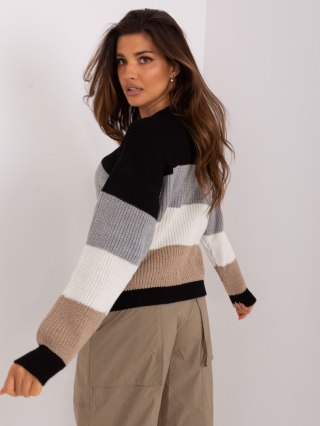 Sweter BA-SW-8024.57P czarno-beżowy