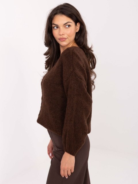 Sweter MI-SW-0309.89 ciemny brązowy