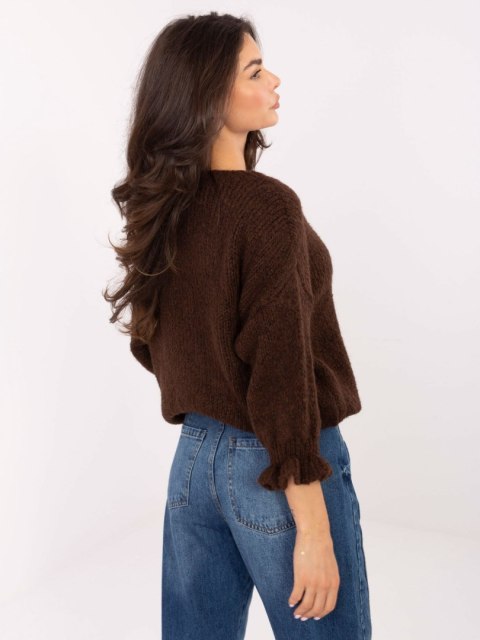 Sweter MI-SW-2912.10X ciemny brązowy