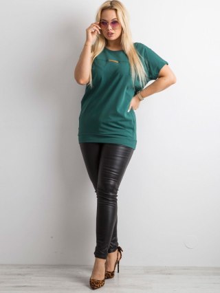 Tunika RV-TU-4680.39P ciemny zielony one size M/L