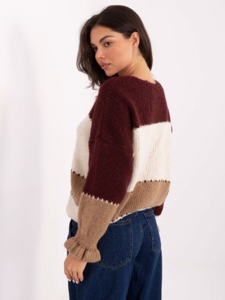 Sweter MI-SW-0903.87 bordowy