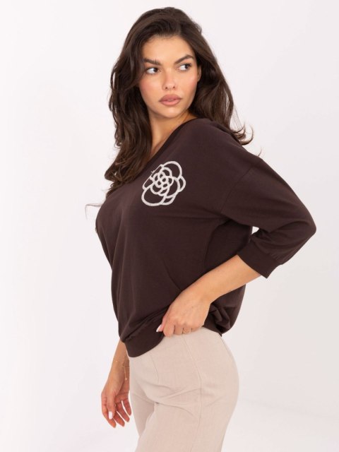Bluzka RV-BZ-A891.21P ciemny brązowy