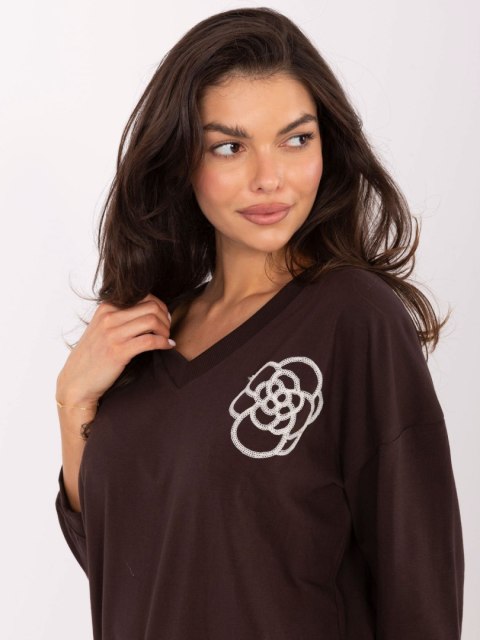 Bluzka RV-BZ-A891.21P ciemny brązowy