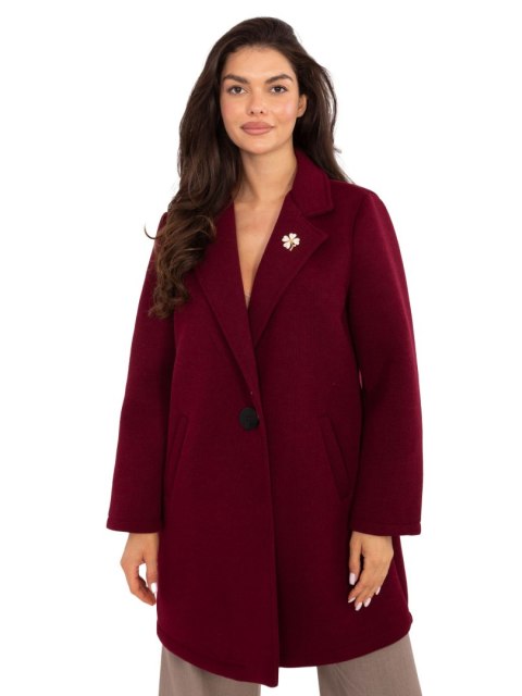 Płaszcz IT-PL-FL8153.60 bordowy