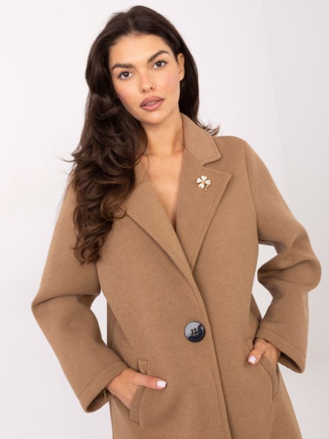 Płaszcz IT-PL-FL8153.60 camelowy