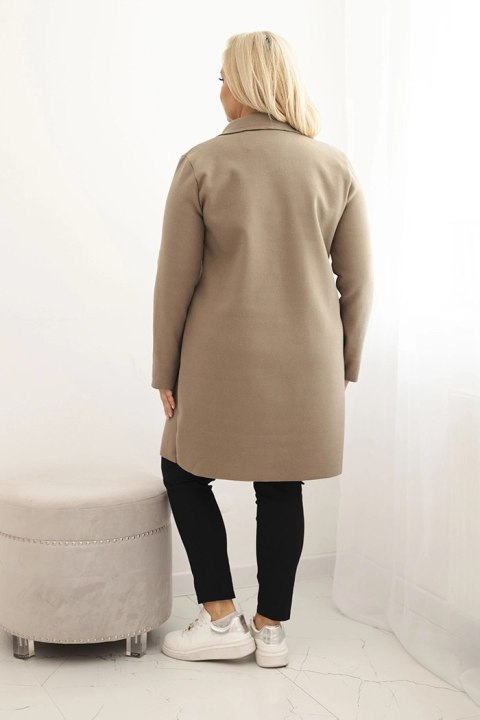 Stylowy płaszcz damski Plus Size fango – elegancka moda dla kobiet