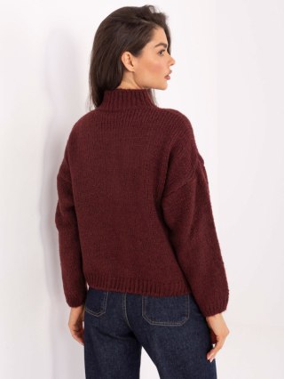 Sweter MI-SW-WM218.02 bordowy