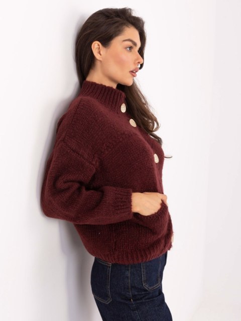 Sweter MI-SW-WM218.02 bordowy